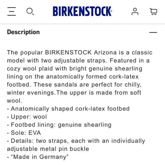 BIRKENSTOCK Sz 37 Arizona Rivet Shearling Sandals RED PLAID Wool (W6 M4) - Picture 15 of 16